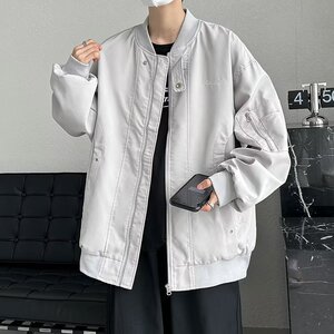 2024潮牌机能宽松棒球服美式简约飞行员夹克男 现货 W7899-P55图片