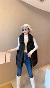 中长款羽绒马甲,女装马甲,卡薇尔