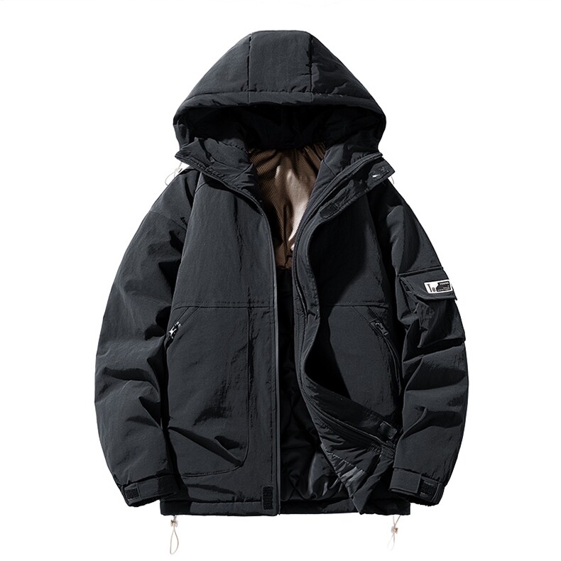 2025冬季主推石墨烯工装加厚连帽抗寒冲锋棉服货号YY2319棉衣,男装棉衣,星座1206（原A206）