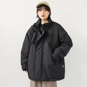 日系简约机能风立领棉衣男潮宽松百搭防风情侣保暖棉袄TT512 P82图片