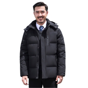 中老年冬季新款羽绒服男保暖爸爸装羽绒服抗寒户外连帽yr012-P120图片