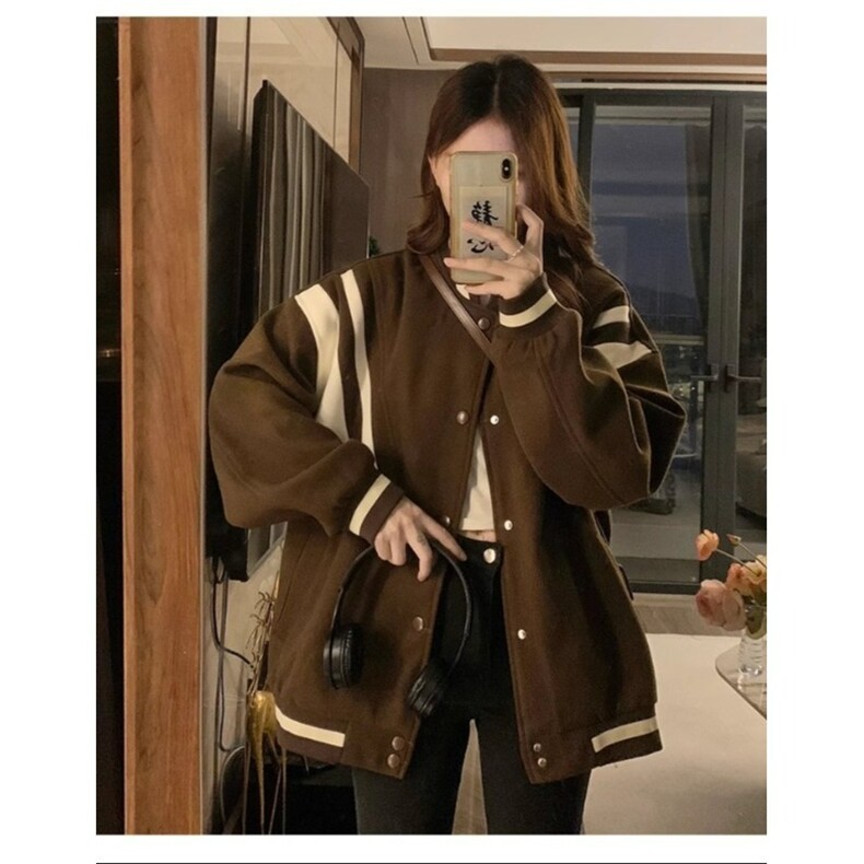 拼接飞行员夹克外套男女装高街潮牌运动棒球服宽松休闲JKZ603,男装夹克,星座516A