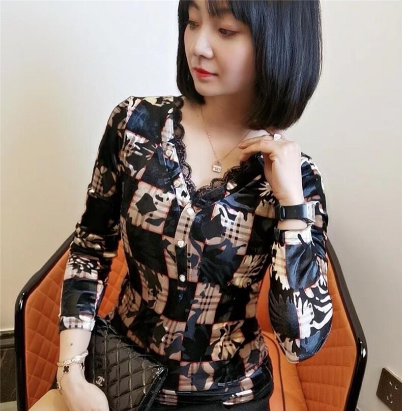 植绒烧花打底衫，其它，赫琳娜