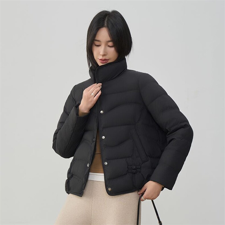 2025新款90白鸭绒羽绒服杜哪款常规无帽短款否保暖中古风白鸭绒,女装羽绒服,阳光伊恋