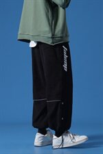 2021新款蓝墙灯芯绒黑色宽松休闲运动裤A061-K1859-P45控价65，男装休闲裤，电商A061