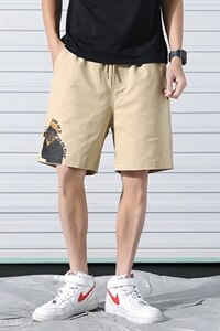A003-HK7015-P40 夏装男士时尚印花个性潮流休闲短裤 卷帘门1图片