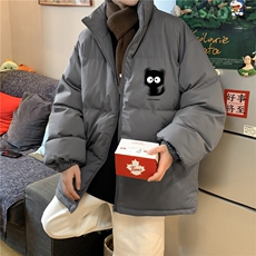 港风冬季创意卡通印花时尚立领休闲棉服A247-MY2047特批65控98，男装棉衣，电商A247