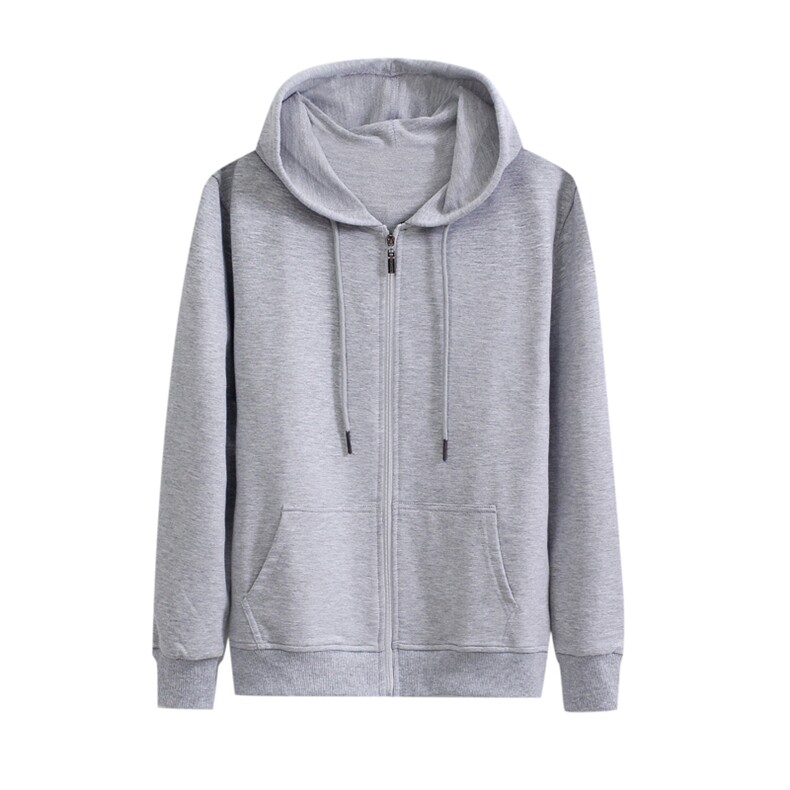 连帽开衫长袖情侣卫衣纯色大码纯棉情侣学生班服厂服外套P49,男装卫衣,星座217-4