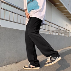 男春季潮流时尚休闲长裤坑条冰丝坠感拖地裤K2206P26，男装休闲裤，星座1116-2