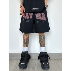 美式高街ins潮款印花夏季新款五分裤短裤A061-YJ6895-P35，男装牛仔裤，电商A061