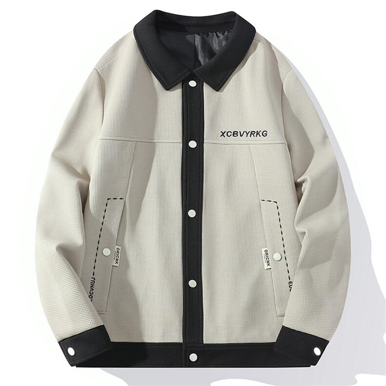 男式翻领刺绣夹克外套型男休闲百搭青年外套男J127-P73加绒P83,男装夹克,星座310B-3