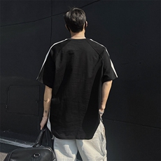 抖音得物二开品质240克宽松纯棉美式潮牌高街痞帅短袖T恤YQ43，男装T恤，电商A486