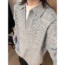 【有货】DF11-特P75美式潮牌复古V领学院风假两件情侣款针织衫，男装针织衫/毛衣，星座603-2