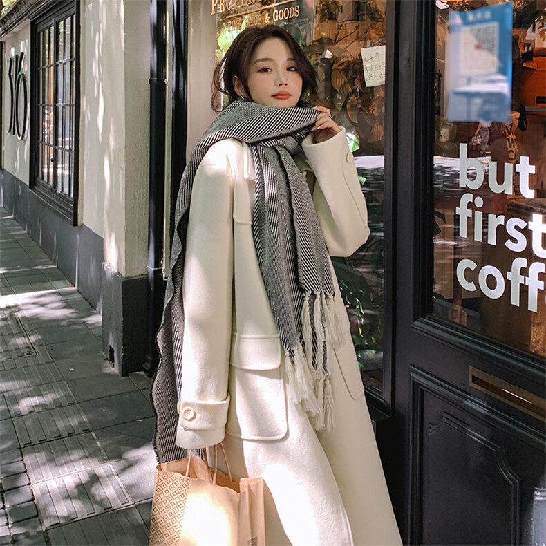 新款大货已出中长款毛呢大衣，女装毛呢外套，菡迪欧娜