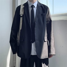 春款男女西服外套简约宽松西装婚礼服有垫肩大码S-5XLJAK12P55，男装西服套装，星座1013-1