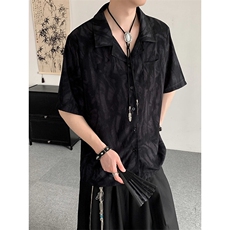 设计感小众衬衣女夏季新款浮雕高级感无性别短袖衬衫男CS721P55，男装T恤，星座512-1（原513-3）