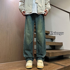 XZ616秋季新款复古设计感牛仔裤休闲长裤TY969P65控78，男装牛仔裤，星座512A（原616）