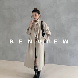 时尚气质通勤休闲春季长款风衣女士2025年春季新品设计感风衣外套图片