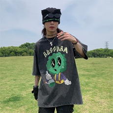 卡通创意印花水洗做旧夏季无袖背心/马甲/坎肩XZ514-2-1315-P38，男装背心/马甲，星座514-2(原B239)