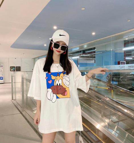 启航夏季两面穿主推懒人T，女装，启航