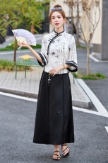 梦依缘2025年夏季时尚精品新中式风套装裙，女装套装/套裙，梦依缘