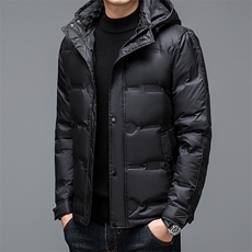 冬季羽绒服男士可脱卸帽2023新款加厚保暖上衣中年爸爸装休闲外套，男装羽绒服，电商B212（原钱塘6029）