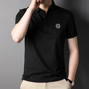 D22768钱塘2020-2夏季男士精品短袖休闲T恤翻领P55图片