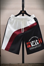 夏季五分裤男拼接色时尚休闲冰丝速干短裤宽松沙滩裤-DK35-P22，男装牛仔裤，星座310B-3