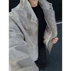 复古加绒扎染皮棉衣保暖高街夹克外套棉服5D3074-TP65不，男装夹克，电商A102