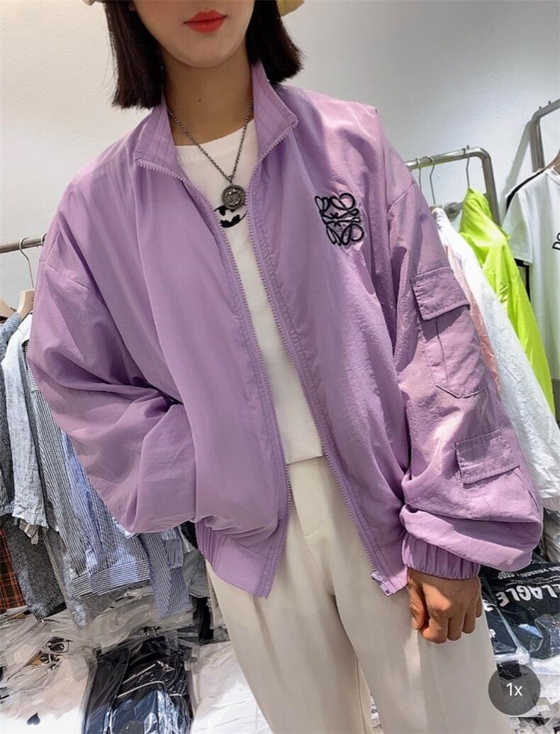 早春新款时尚刺绣花色休闲拉链薄款外套,女装,L·H·X