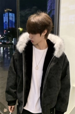 XZ514-2-25106-P70大理石座山雕连帽绒毛刺绣外套冬季棉服夹克，男装夹克，星座514-2(原B239)