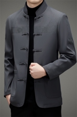 继续主推中老年风唐装棉服男中山装盘扣外套复古加绒棉衣，男装棉衣，钱塘723