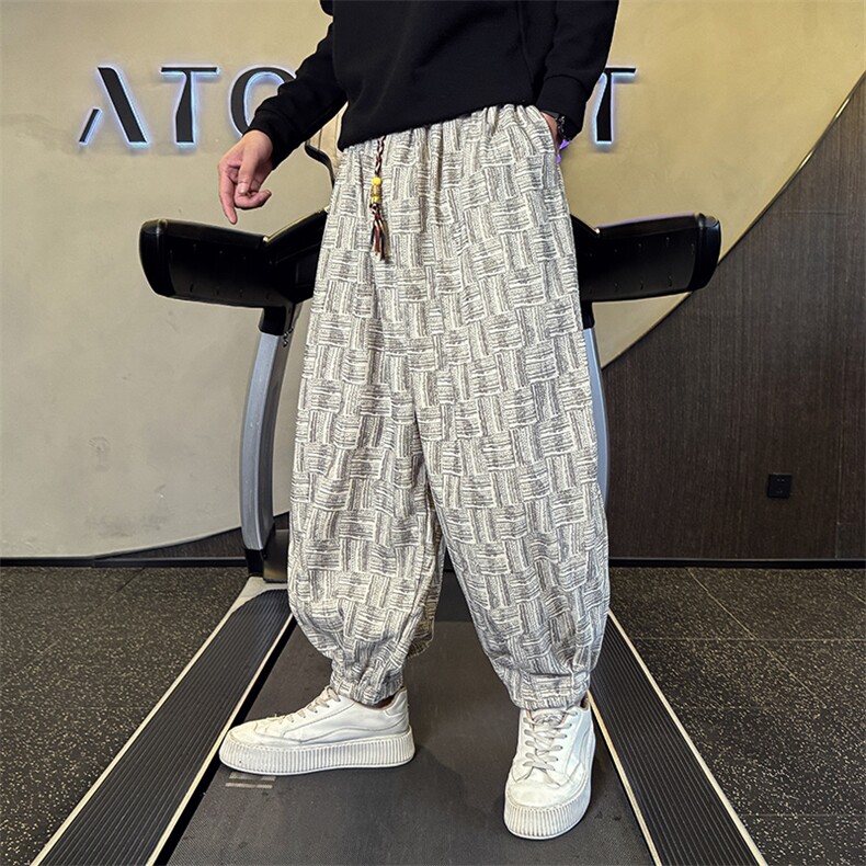 秋冬新款灯芯绒休闲裤子男社会小伙店主风长裤哈伦裤2292-P58，男装休闲裤，星座313B-2(原星座309A-2)