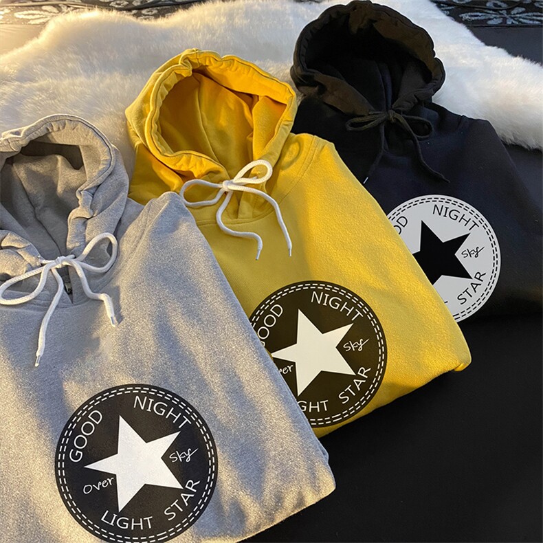 WY2008-P35加绒款-P40纯棉连帽卫衣男大码运动帽衫宽松薄外套男，男装卫衣，电商A040