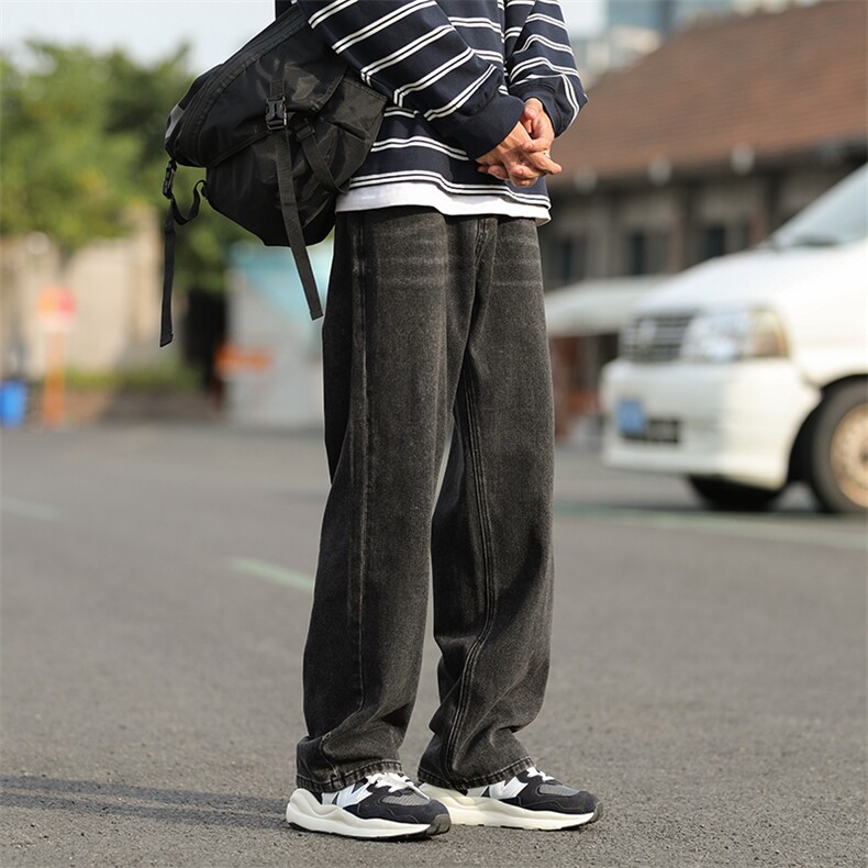 牛仔裤男宽松做旧直筒裤715-6-BK607P50(控68），男装牛仔裤，星座715-6