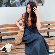 假两件牛仔连衣裙2C323P125K168，女装连衣裙，2C323