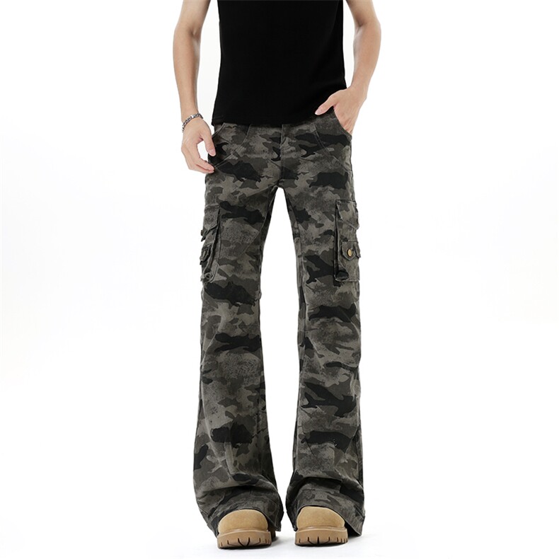 (现货)1218(原611-3)BK7014特价P54美式多口袋迷彩工装微喇裤，男装工装外套，星座1218（原611-3）