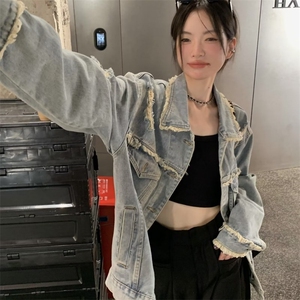 JK8920-P55 cleanfit牛仔外套男女春秋款痞帅炸街穿搭复古图片