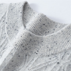 2025年秋季新款十二针点子纱提花男士针织羊绒衫时尚休闲通勤百搭，男装羊绒套衫，星纬羊绒