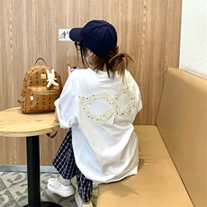 万针全刺绣工艺抖音得物高品质260克重磅纯棉双纱美式高街短袖T恤，男装T恤，电商A486-1