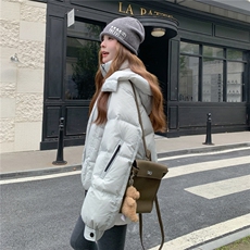 现货新款东大门加厚保暖羽绒服百搭连帽面包服女装外套，女装羽绒服，网红馆