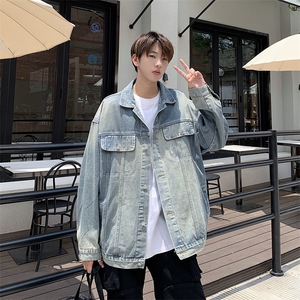 现货~男装宽松牛仔夹克水洗休闲牛仔外套男生茄克衫 815-JK307P85图片