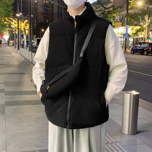 灯芯绒棉马甲男2024秋冬季新款棉衣休闲保暖加厚外套图片