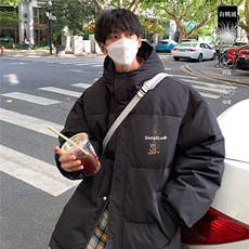 港风23新款冬季时尚百搭宽松情侣连帽羽绒服外套YR6145P225控298，男装羽绒服，电商A268A