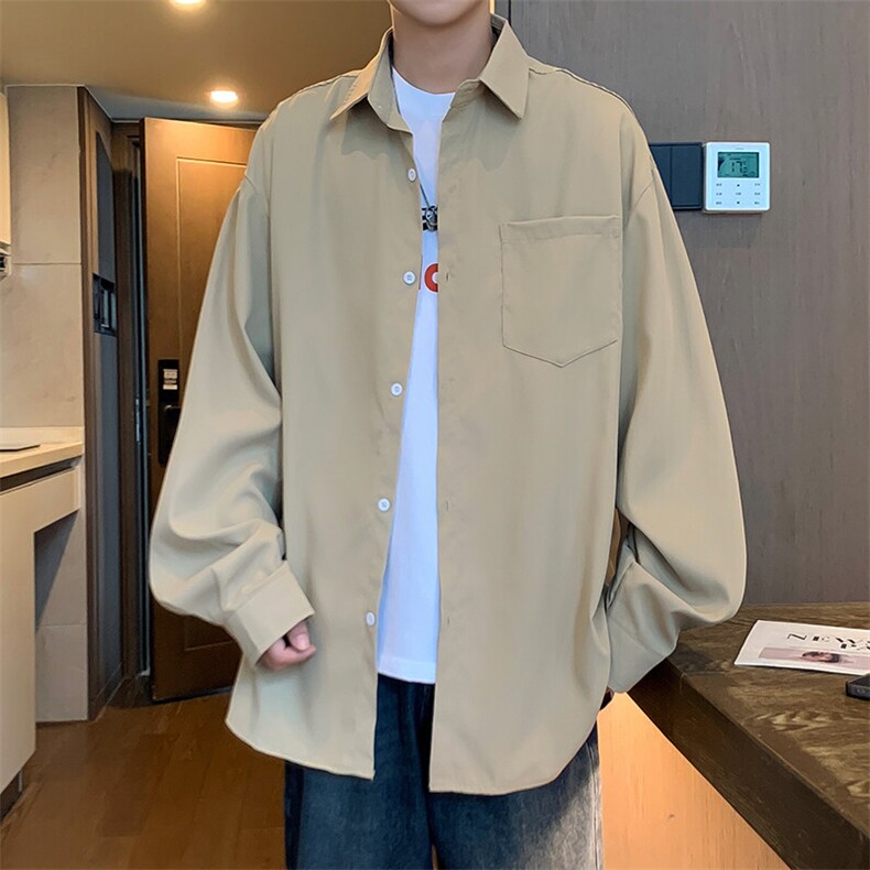 衬衫男女长袖港风潮流宽松百搭文艺2025春季ins外套CY1012-P34图片