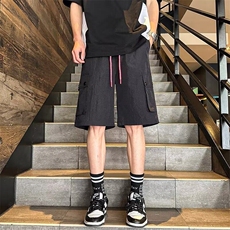 工装短裤男士2025新款夏季薄款宽松大码运动五分裤休闲3011P30，男装牛仔裤，星座410-2