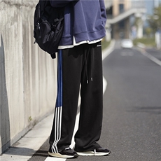 新款裤子男裤男直筒韩版潮流百搭宽松休闲裤X5656-模特图-P50控69，男装休闲裤，电商A061-1