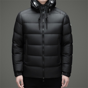 2025新款90绒子白鹅绒羽绒服外套男中青年冬款防风面包服羽绒服图片