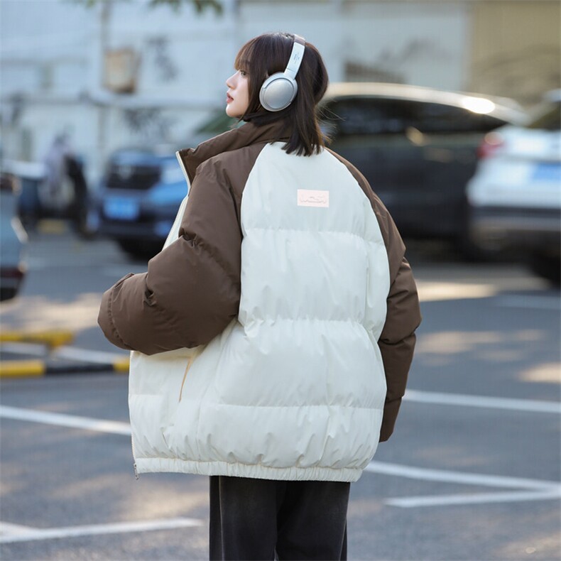 现货抖音得物可供视频三防加厚羽绒拼接棉衣外套面包棉服86626,男装棉衣,电商A486