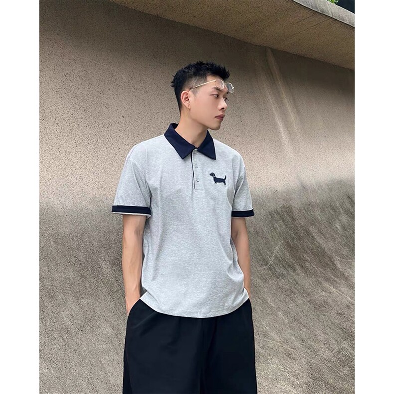 「空心小狗」POLO衫短袖五分半袖撞色翻袖t恤 TX706 特P47图片